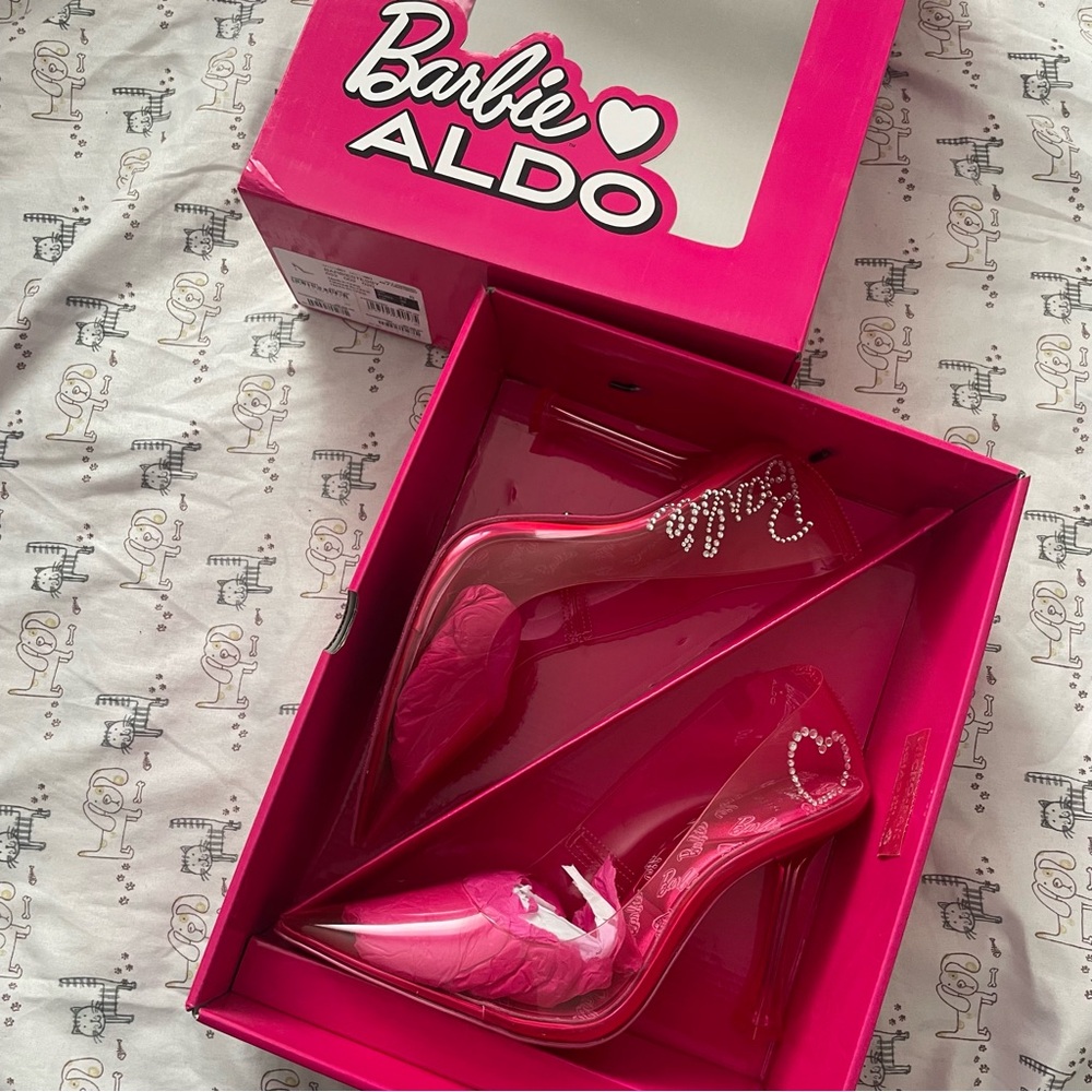 barbie x aldo heels, brand new in box!! 🩷🩷